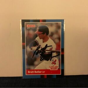 AUTHENTIC AUTOGRAPHED BRETT BUTLER “THE BUNTER”  Donruss cards #279
